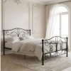 ModernHome Krevet sa metalnim ramom 160x200 cm sa podnicom Black Frame with Crystal (DNYSF333B)