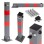 ModernHome Sklopiva Parking barijera STUB sivi 60 cm