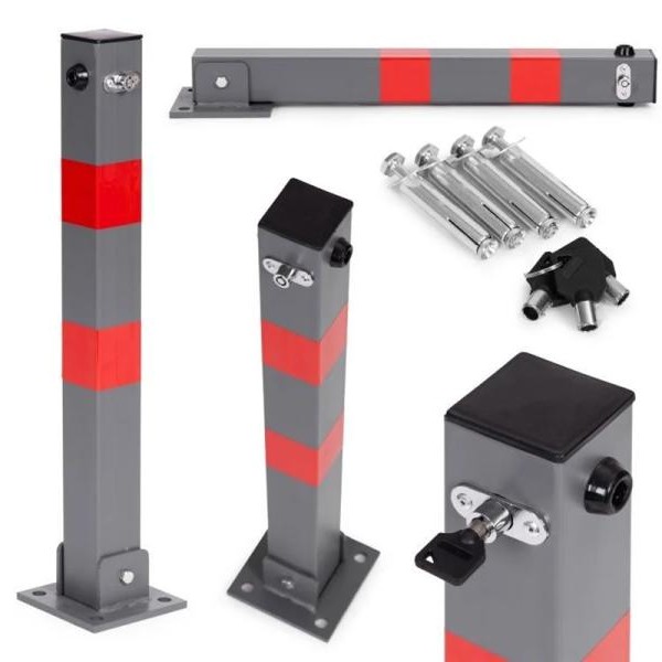 ModernHome Sklopiva Parking barijera STUB sivi 60 cm