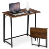 ModernHome Sklopivi sto za kompijuter 80x45 cm Laptop Table Dark wood