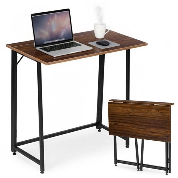 ModernHome Sklopivi sto za kompijuter 80x45 cm Laptop Table Dark wood
