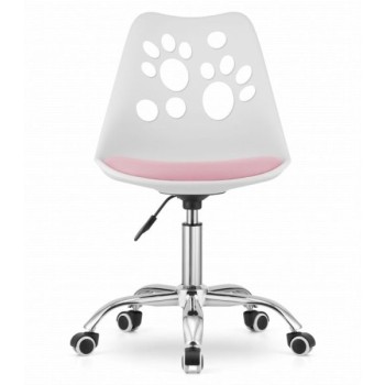 ModernHome Stolica Print White Pink