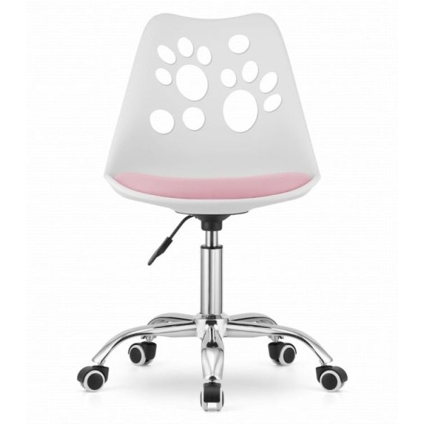ModernHome Stolica Print White Pink