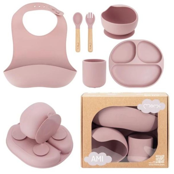 MoMi MoMi set za hranjenje Ami Pink