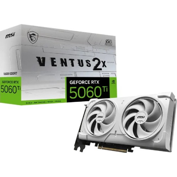 MSI GeForce RTX 5060 Ti 16G VENTUS 2X OC WHITE PLUS