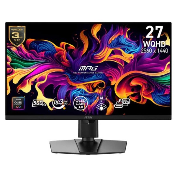 MSI MPG 271QR QD-OLED X50 OLED 500Hz G-Sync gaming monitor