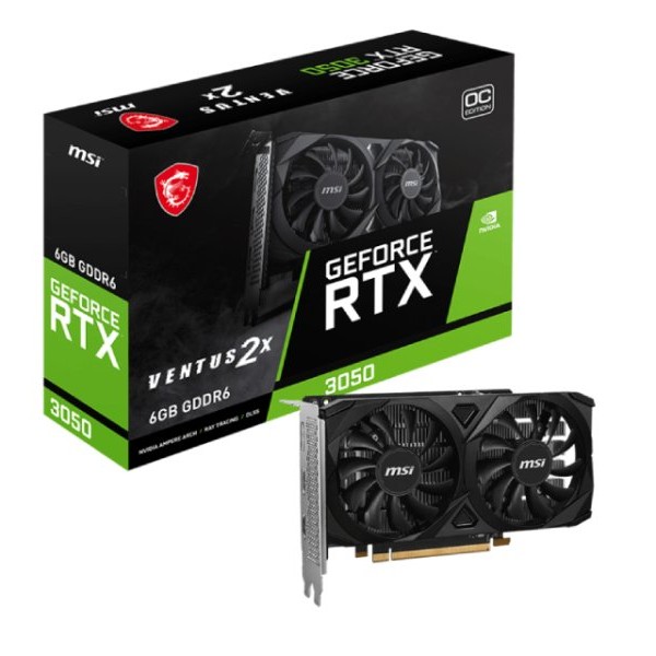 MSI NVidia GeForce RTX 3050 6GB RTX 3050 VENTUS 2X E 6G OC