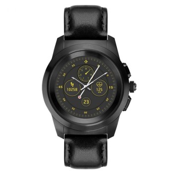 MyKronoz Zetime premium regular brushed flat leather crni