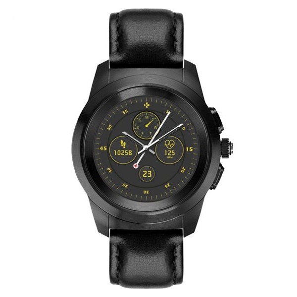MyKronoz Zetime premium regular brushed flat leather crni