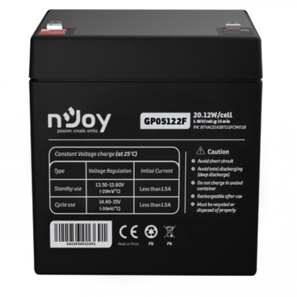 NJOY GP05122F baterija za UPS 12V 5Ah (BTVACEUOBTO2FCW01B)
