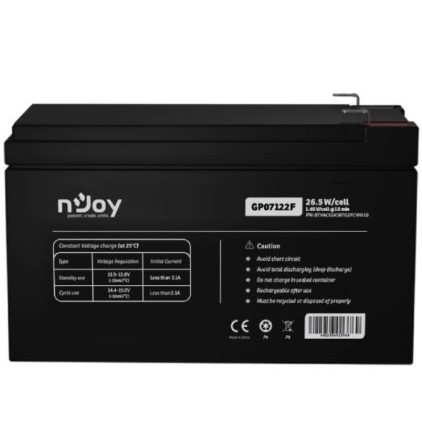 NJOY GP07122F baterija za UPS 12V 7Ah BTVACGUOBTG2FCW01B