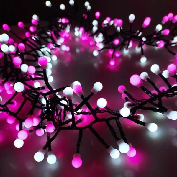 NOVEEN Lampice za jelku sa 288 roze i belih LED dioda