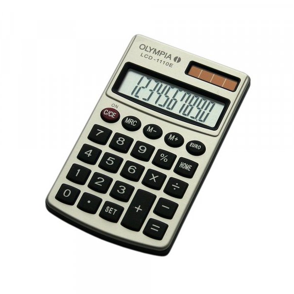 OLYMPIA Kalkulator 1110E Euro (sivi)