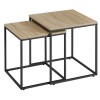 Oskar Kvadratni sto za kafu, 2 komada -sonoma oak / black nogare