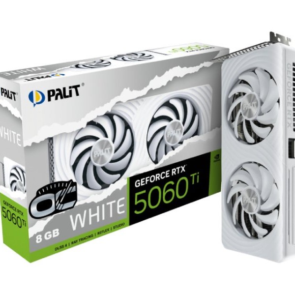 PALIT NVidia GeForce RTX 5060 Ti 8GB 128bit RTX5060Ti WHITE OC 8GB GDDR7