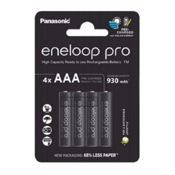 PANASONIC Eneloop pro AAA/4B 930mAh black BK-4HCDE/4CP