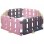 PERTINI Ograda 6 elemenata sivo-roze (37501)