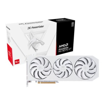 POWER COLOR Hellhound Spectral White AMD Radeon™ RX 9070 XT 16GB GDDR6 RX9070XT 16G-L/OC/WHITE