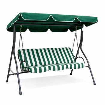 PROGARDEN Zelena metalna ljuljaška 170 × 110 × 153 cm