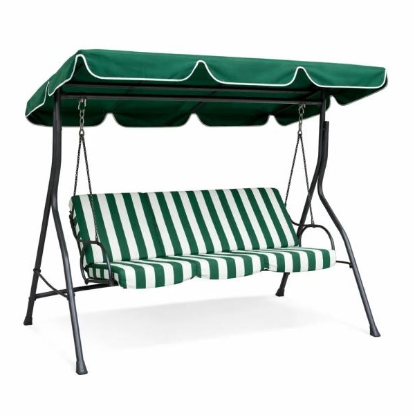 PROGARDEN Zelena metalna ljuljaška 170 × 110 × 153 cm