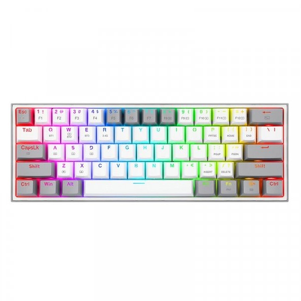 REDRAGON Fizz Pro K616 RGB Bežična/žična mehanička gejming tastatura, Belo-siva (K616-RGB-WG)