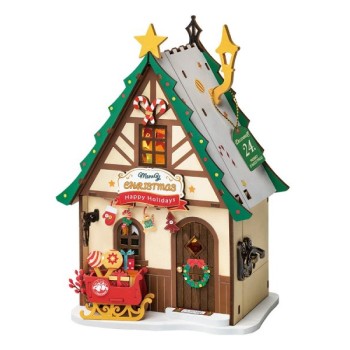 Robotime Twinkling Christmas House, drvena maketa