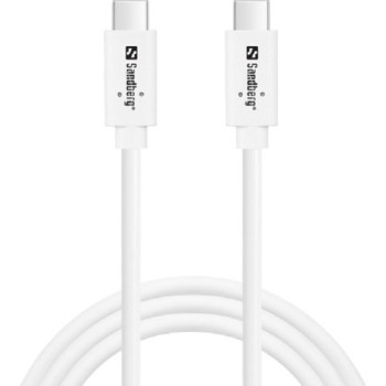 Sandberg USB-C na USB-C kabl, 100W PD, 1m, beli (136-53)