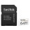 SANDISK SDHC 64GB micro 100MB/s40MB/s Class10 U3/V30+SD Adap.