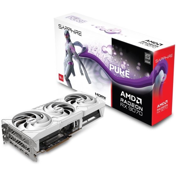 SAPPHIRE PURE AMD Radeon™ RX 9070 Gaming OC 16GB GDDR 11349-02-20G bela