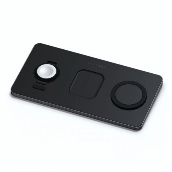 SATECHI Trio Wireless Charging Pad (Apple Watch, Airpods, iPhone) - Black (ST-X3TWCPM)