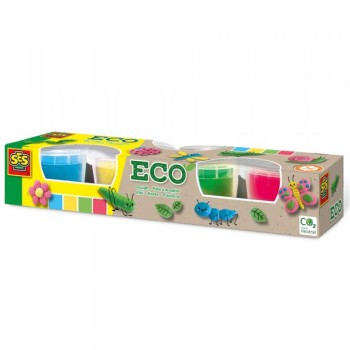 SES CREATIVE Eko plastelin u 4 boje