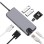 STARS SOLUTIONS Adapter Stars Solutions USB-C na HDMI/VGA/USB/SD/TF/LAN/PD sivi