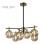 HOME LIGHT TALIA 4 LUSTER 6*G9 CRNA/BAKAR