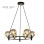HOME LIGHT TALIA 2 LUSTER 6*G9 CRNA/BAKAR