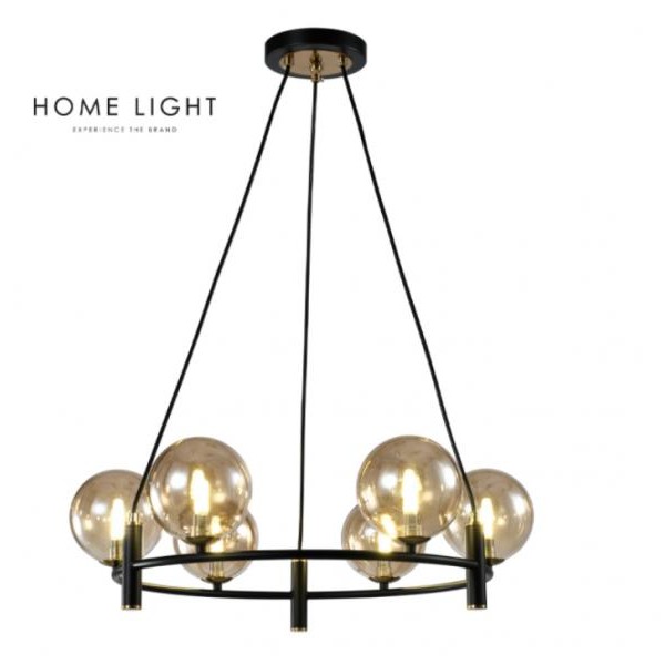 HOME LIGHT TALIA 2 LUSTER 6*G9 CRNA/BAKAR