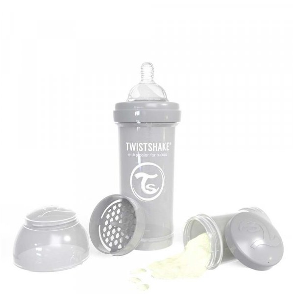TWISTSHAKE FLAŠICA ZA BEBE 260 ML PASTEL GREY