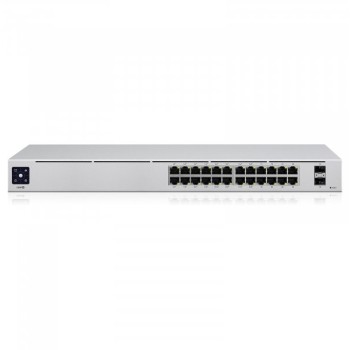 UBIQUITI USW-24-POE Gigabit Layer 2 switch. 24 x Gigabit Ethernet ports, 16 auto-sensing 802.3at PoE+ ports + two SFP ports