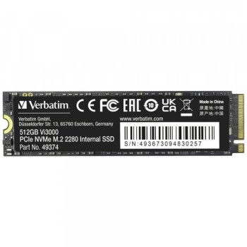 VERBATIM VI3000 PCIE NVME M.2 SSD 512GB 49374