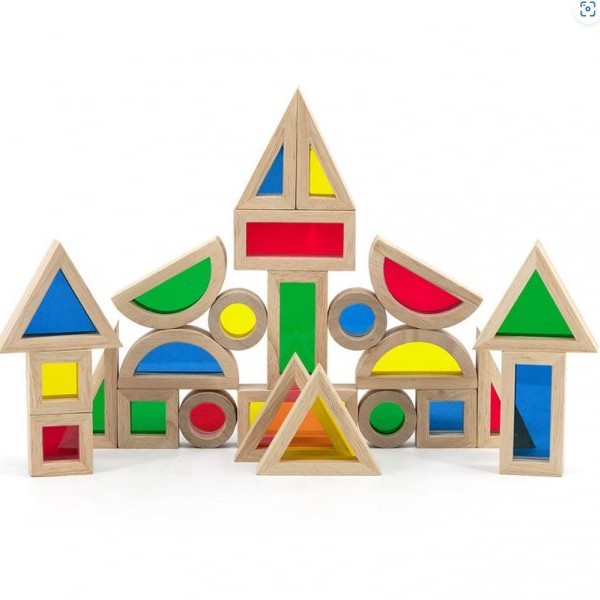 VIGA Drvena senzorna geometrijska tela igra
