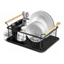 Vilde 150623 - Metlani ocedjivac za sudove sa drvenim drskama 42,5 x 29,5 x 19 cm