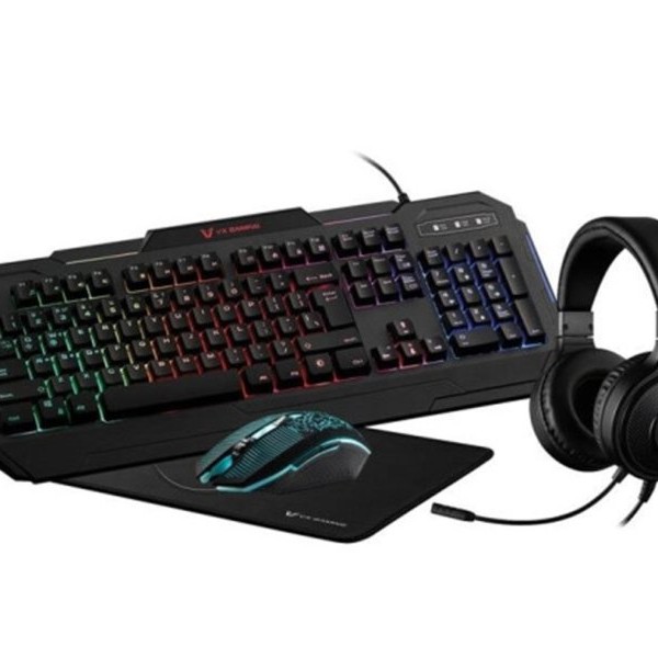 VOLKANO VX Herac Tastatura + miš + podloga + slušalice USB VX-147-BK[V3] US crna