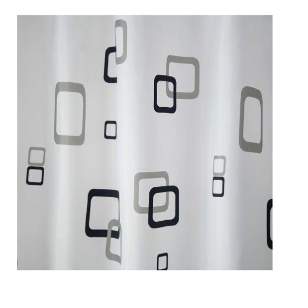 WURTH Kupatilska Zavesa, 180x200cm, poliester, SQUARE