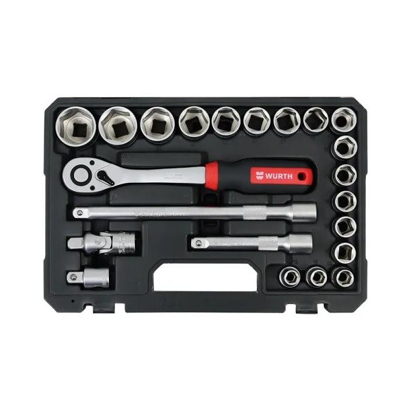 WURTH Red Stripe Set nasadnih ključeva 1/2'', 22 komada (5763112022)