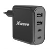 Xwave GaN100-2A2C GaN ultrabrzi punjač 100W 2USB-A + 2USB-C crni