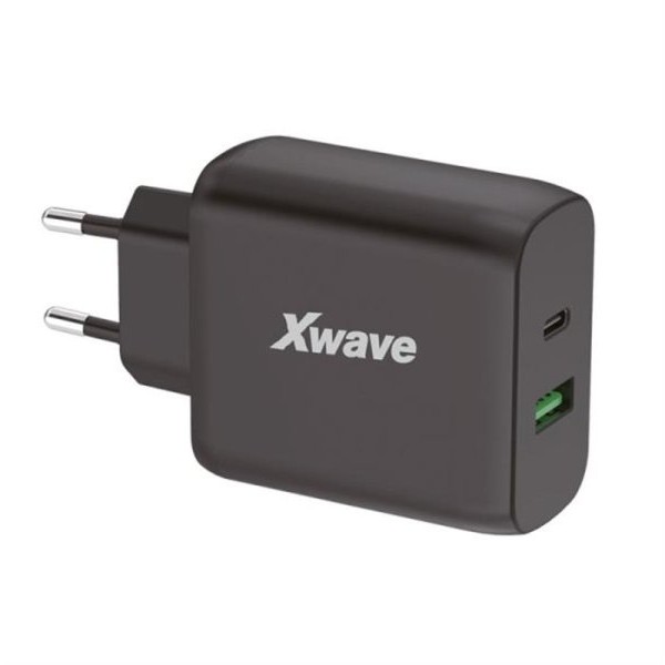 Xwave GaN45-AC GaN ultrabrzi punjač 45W USB-A + USB-C crni
