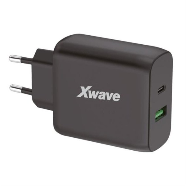 Xwave GaN65W-AC GaN ultrabrzi punjač 65W USB-A + USB-C crni