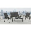 ZenGarden Baštenska garnitura sa dvosedom Lagos Black ZG 031050