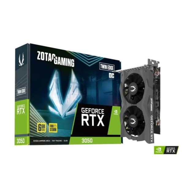 ZOTAC Gaming Geforce RTX 3050 6GB Twin Edge OC GDDR6 96bit ZT30510H-10L