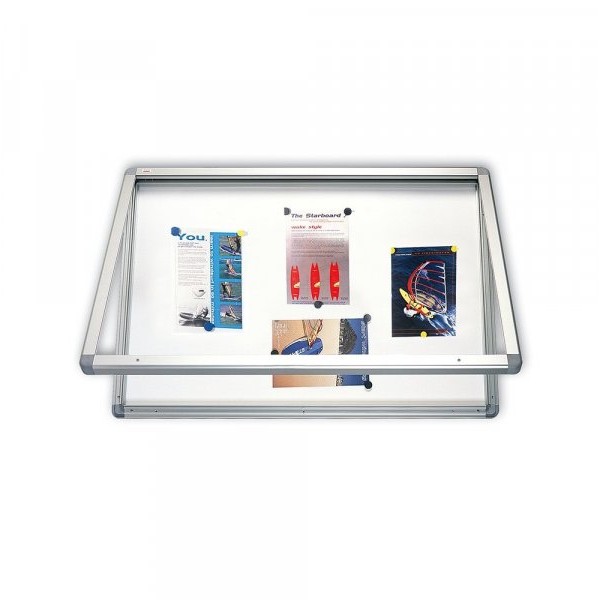 2X3 TABLA OGLASNA  GS1129 SA VRATIMA I INBUS KLJUČEM, BELA MAGNETNA 90×120