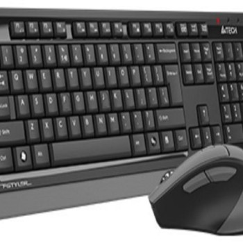 A4 TECH Bezicna tastatura US-LAYOUT + bezicni mis USB, Grey FG1035